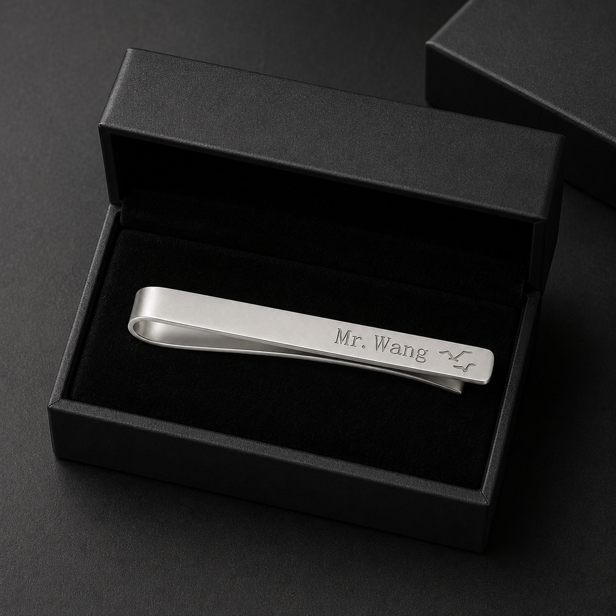 Custom Logo Sterling Silver Tie Clip – MARQEVOR