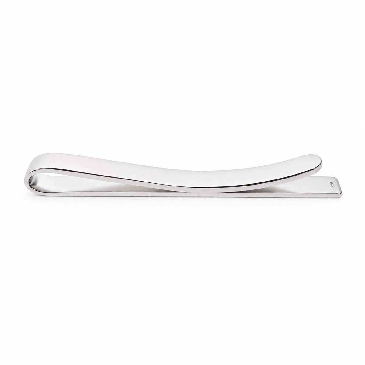 Spring clip mechanism of custom sterling silver tie clip