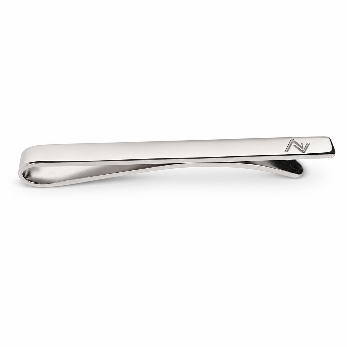 Custom 925 sterling silver logo tie clip with mirror polished finish