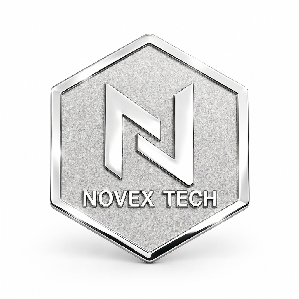 Custom brass logo lapel pin with platinum-tone finish and polished raised details